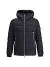Tatras Domiziano Black Down Jacket With Fixed Hood And Logo Patch On The Sleeve In Tech Fabric Man In Black