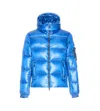 Tatras Belbo Blue Down Jacket With Fixed Hood And Logo Patch On The Sleeve In Tech Fabric Man In Blue