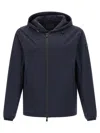 Tatras 'audee' Jacket Hooded Design Elastic Cuffs In Dark Blue