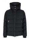 Tatras Domiziano Black Down Jacket With Fixed Hood And Logo Patch On The Sleeve In Tech Fabric Man