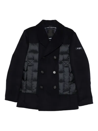 Tatras Double-breasted Quilted-panel Jacket In Blue