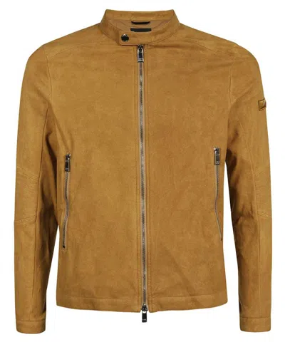 Tatras Faux Leather Jacket In Brown