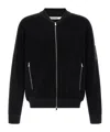 Tatras Gavrio Bomber Jacket Textured Fabric Ribbed Cuffs In Black