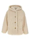 Tatras Hooded Faux Fur Coat In Neutral