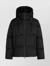 Tatras Hooded Long Sleeve Padded Coat With Pockets In Black