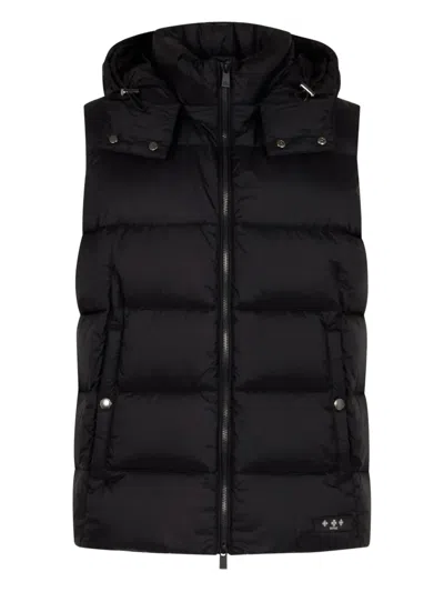 Tatras Hooded Padded Gilet In Black