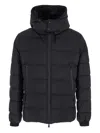 Tatras Borbore Black Down Jacket With Hood And Logo Patch On The Side In Tech Fabric Man In Black