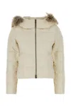 Tatras Ivory Nylon Weava Down Jacket In Neutral