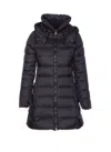 Tatras Hooded Long Length Padded Quilted Jacket In Black