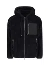 Tatras Menfi Black Jacket With Drawstring Hood And Logo Patch On The Sleeve In Ecofur Man In Black