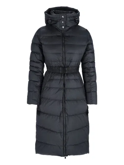 Tatras Quilted Long Jacket High Collar In Blue