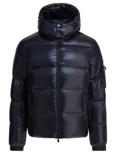 Tatras Quilted Hooded Jacket With Side And Arm Pockets In Blue