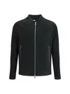 Tatras Double-slider Zip Suede Leather Jacket In Green