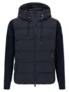 Tatras Keitie Black Down Jacket With Drawstring Hood And Logo Patch On The Side In Tech Fabric Man In Blue
