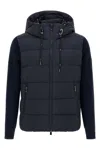Tatras Keitie Black Down Jacket With Drawstring Hood And Logo Patch On The Side In Tech Fabric Man In Blue