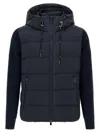 Tatras Keitie Black Down Jacket With Drawstring Hood And Logo Patch On The Side In Tech Fabric Man In Blue