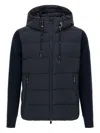 Tatras Keitie Black Down Jacket With Drawstring Hood And Logo Patch On The Side In Tech Fabric Man In Blue