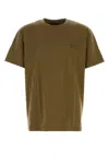 Tatras Military Crew Neck Cotton T-shirt In Khaki