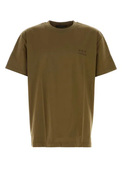 TATRAS KHAKI COTTON T-SHIRT