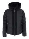 Tatras Liko Black Down Jacket With Drawstring Hood And Logo Patch On The Side In Tech Fabric Man In Black