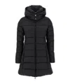 Tatras Long Sleeve Cotton Coat In Black