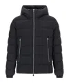 Tatras Domiziano Black Down Jacket With Fixed Hood And Logo Patch On The Sleeve In Tech Fabric Man In Black