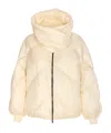 Tatras High Neck Hooded Down Jacket In White