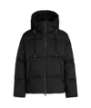 Tatras Hooded Long Sleeve Padded Coat With Pockets In Black
