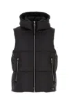 Tatras 'melko' Black Sleeveless Down Jacket With Hood And Logo Patch