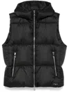 Tatras 'melko' Black Sleeveless Down Jacket With Hood And Logo Patch In Black