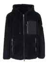 Tatras Menfi Black Jacket With Drawstring Hood And Logo Patch On The Sleeve In Ecofur Man In Black