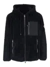 Tatras Menfi Black Jacket With Drawstring Hood And Logo Patch On The Sleeve In Ecofur Man In Black