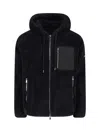 Tatras Menfi Black Jacket With Drawstring Hood And Logo Patch On The Sleeve In Ecofur Man In Blue