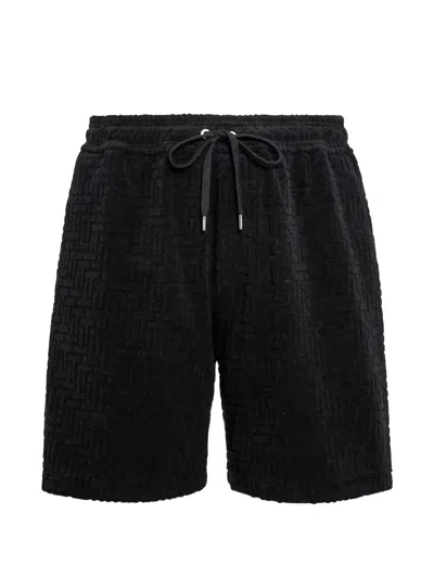 Tatras Nava Monogram-pattern Drawstring Track Shorts In Black