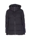 Tatras Hooded Padded Quilted Jacket Pockets In Black
