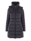 Tatras Quilted Down Coat With Detachable Fur-trimmed Hood In Black