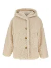 Tatras Hooded Faux Fur Coat In Neutral