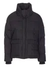 Tatras High Neck Quilted Jacket Pockets In Black
