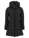 Tatras Long Sleeve Cotton Coat In Black