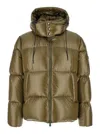 Tatras 'belbo' Green Down Jacket With Drawstring Hood And Logo Patch