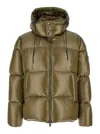 Tatras 'belbo' Green Down Jacket With Drawstring Hood And Logo Patch In Green