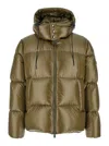 Tatras 'belbo' Green Down Jacket With Drawstring Hood And Logo Patch In Green