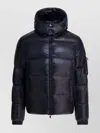 Tatras Quilted Hooded Jacket With Side And Arm Pockets In Blue
