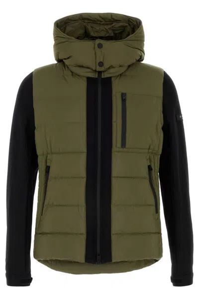 Tatras Long Quilted Down Jacket With Adjustable Cuffs In Green