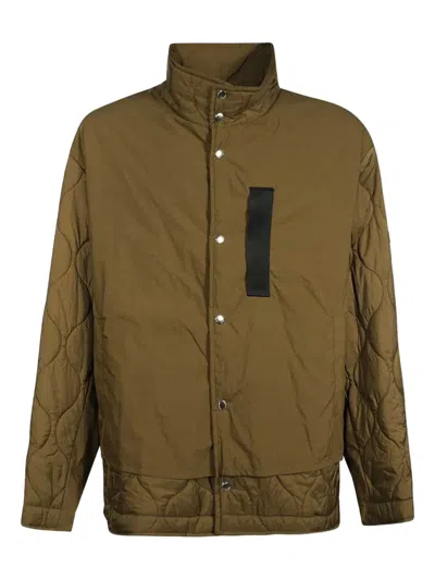 Tatras Quilted Panelled Jacket In Green
