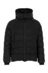 Tatras Domiziano Black Down Jacket With Fixed Hood And Logo Patch On The Sleeve In Tech Fabric Man In Black