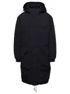 TATRAS 'RENGO' BLACK HOODED PARKA JACKET WITH LOGO PATCH IN NYLON MAN