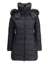 Tatras Quilted Down Coat With Detachable Fur-trimmed Hood In Black