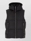Tatras 'melko' Black Sleeveless Down Jacket With Hood And Logo Patch