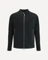 Tatras Double-slider Zip Suede Leather Jacket In Black